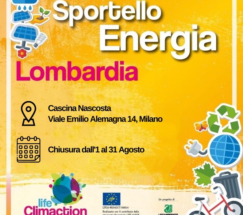 Chiusura estiva Sportello Energia Legambiente Lombardia